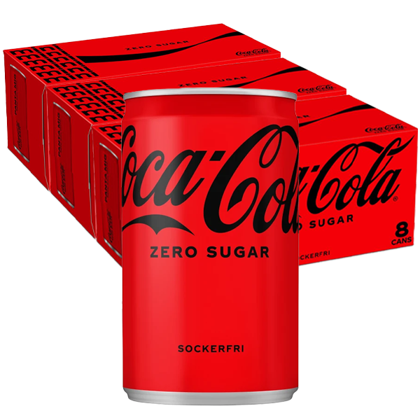 COCA COLA ZERO MINI CAN 3*8PACK 15CL