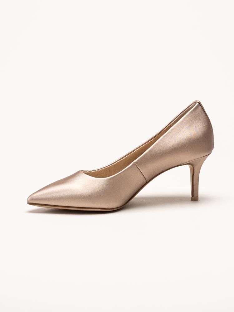 S.Oliver - Ljusrosa pumps med guldskimmer