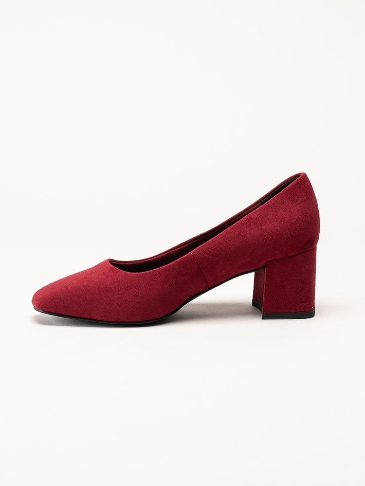 Marco Tozzi - Röda pumps i mockaimitation