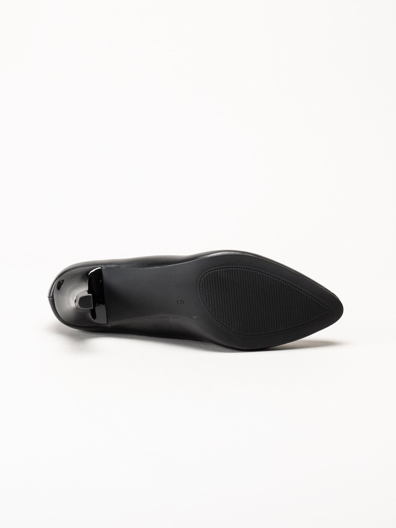 Caprice - Svarta pumps i skinn