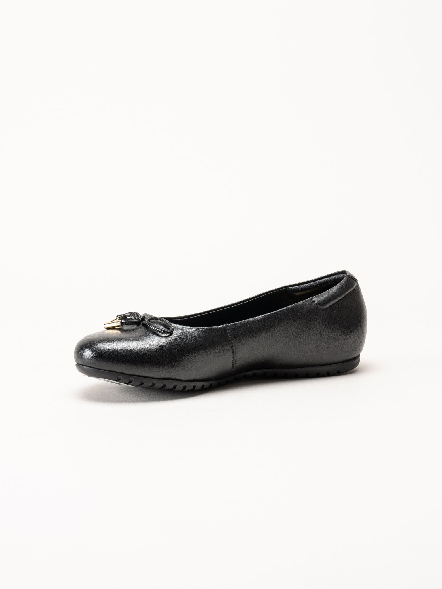 Dasia - Line - Svarta ballerinaskor i skinn