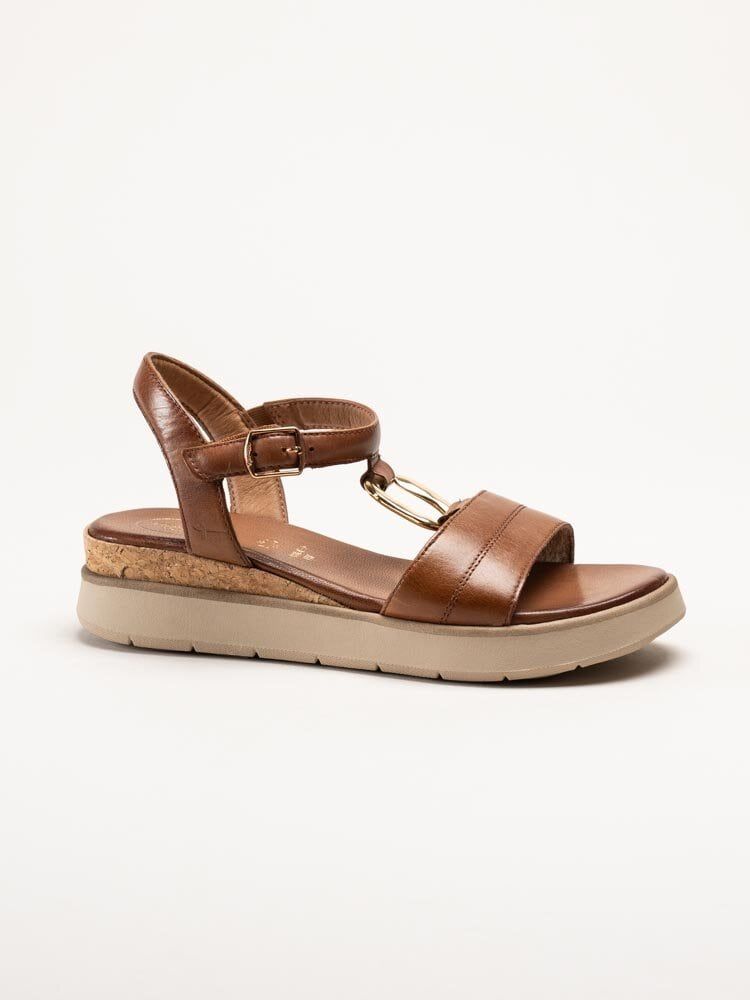 Tamaris Comfort - Bruna sandaler med kilklack