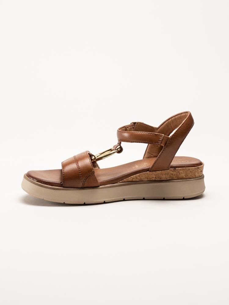 Tamaris Comfort - Bruna sandaler med kilklack