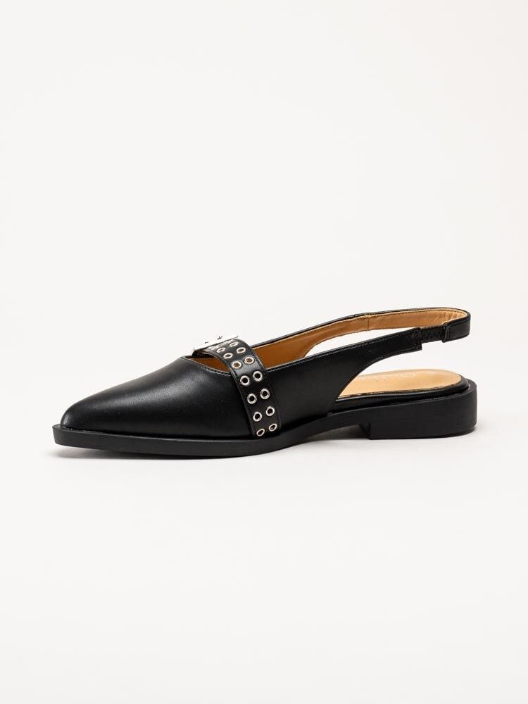 Duffy - Svarta slingback pumps i skinnimitation