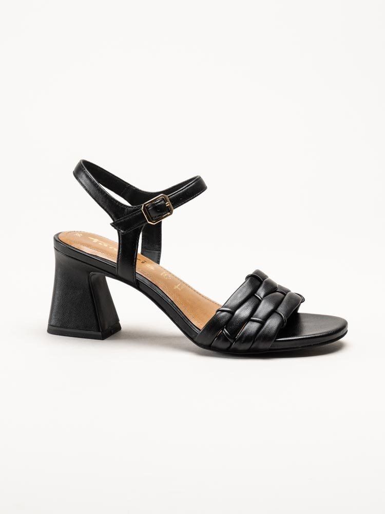 Tamaris - Svarta sandaletter i skinn