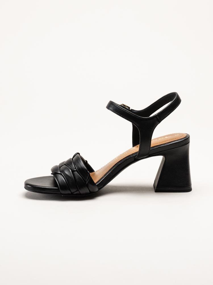 Tamaris - Svarta sandaletter i skinn