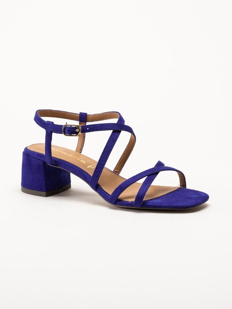 Tamaris - Blå sandaletter i textil
