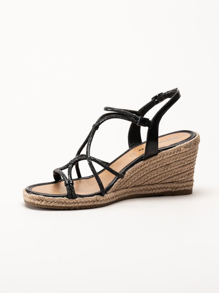 Tamaris - Svarta kilklackade sandaletter