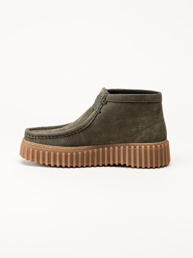 Clarks - Torhill Moss D - Gröna kängor i nubuck