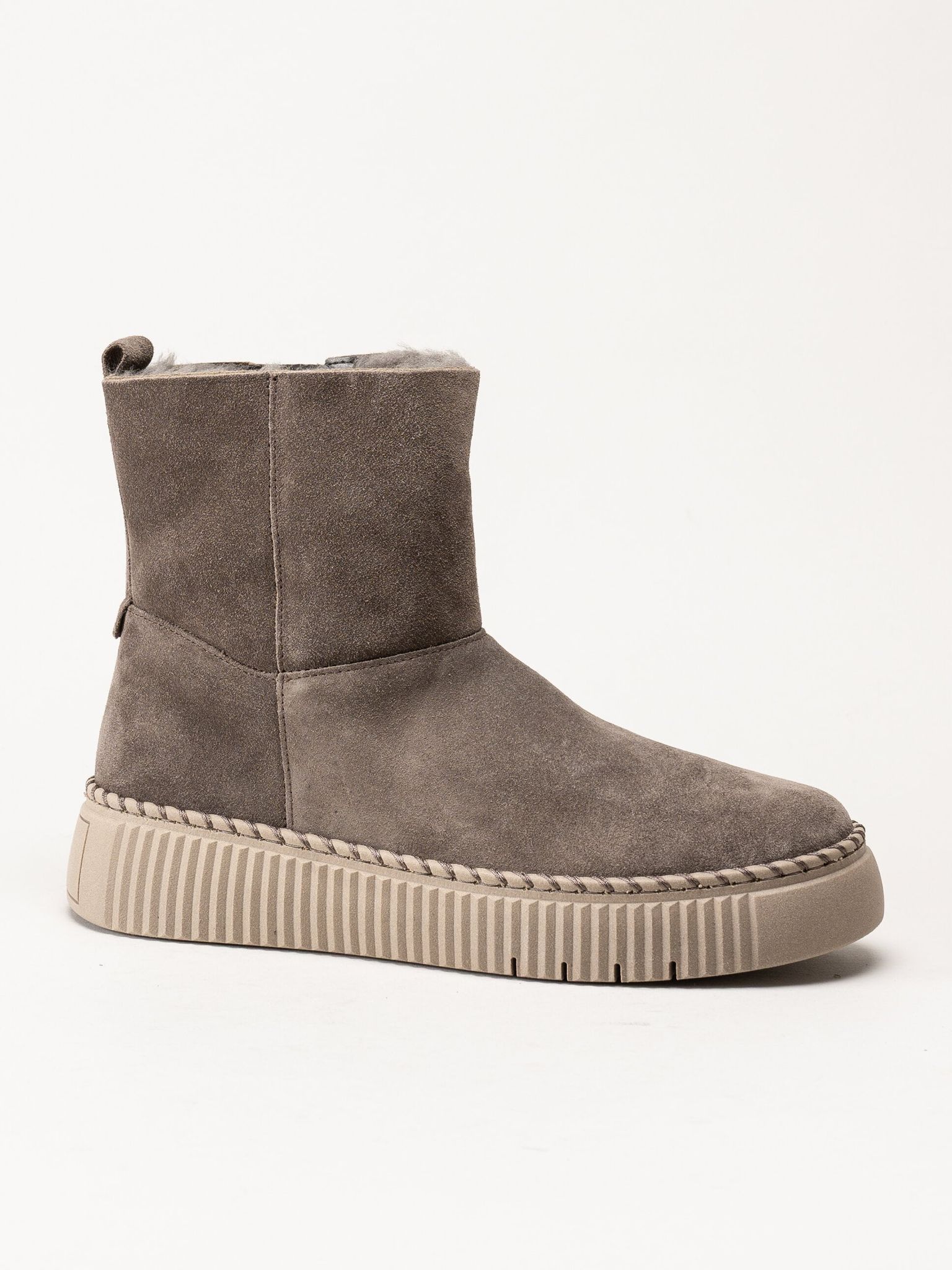 Gabor - Grå ullfodrade boots i mocka