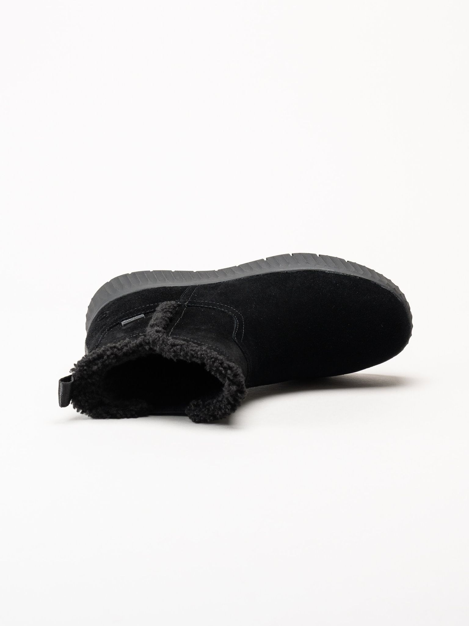 Tamaris Comfort - Svarta step-in boots i mocka