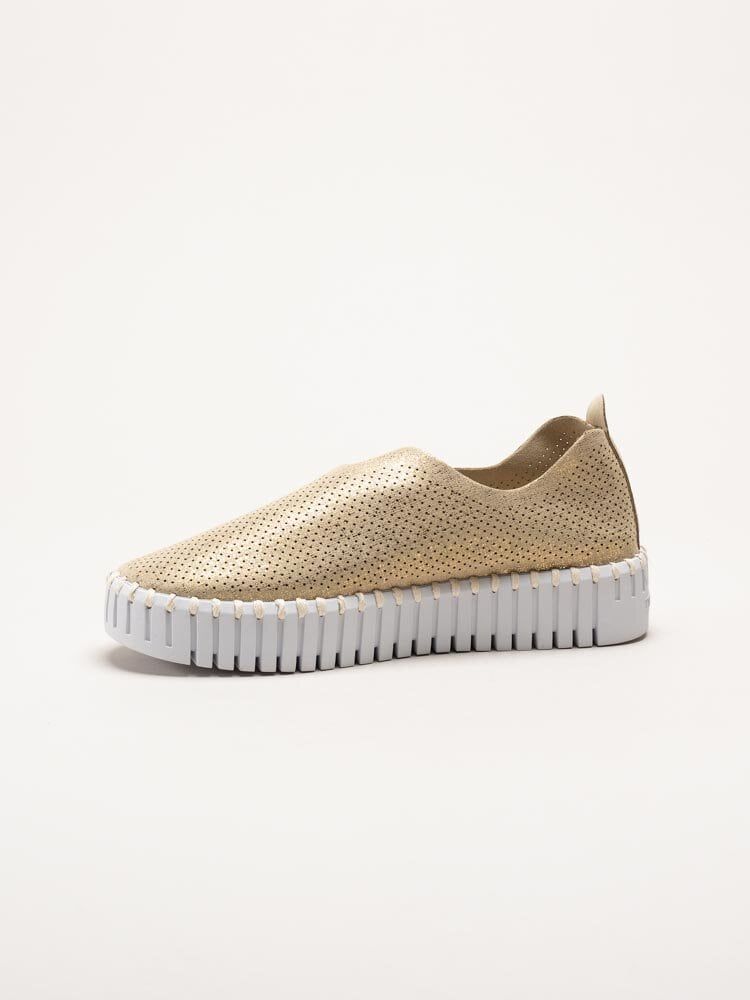 Ilse Jacobsen - Tulip3577 - Guldiga slip on skor