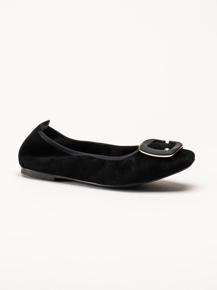 Novita - Amendola - Svart ballerina i mocka
