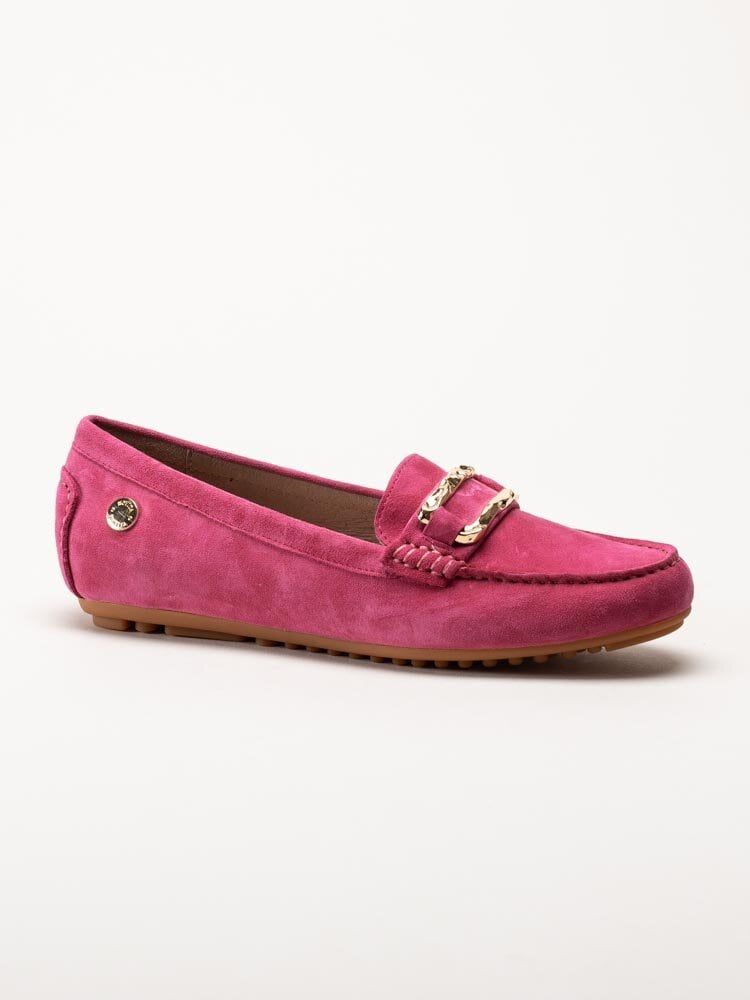 Novita - Parma - Rosa loafers med guldfärgat spänne