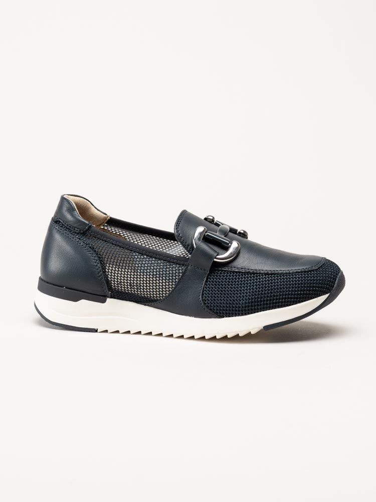 Caprice - Mörkblå loafers i skinn
