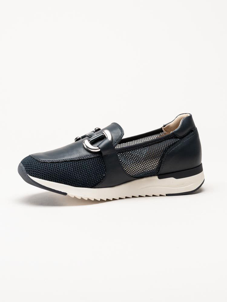 Caprice - Mörkblå loafers i skinn