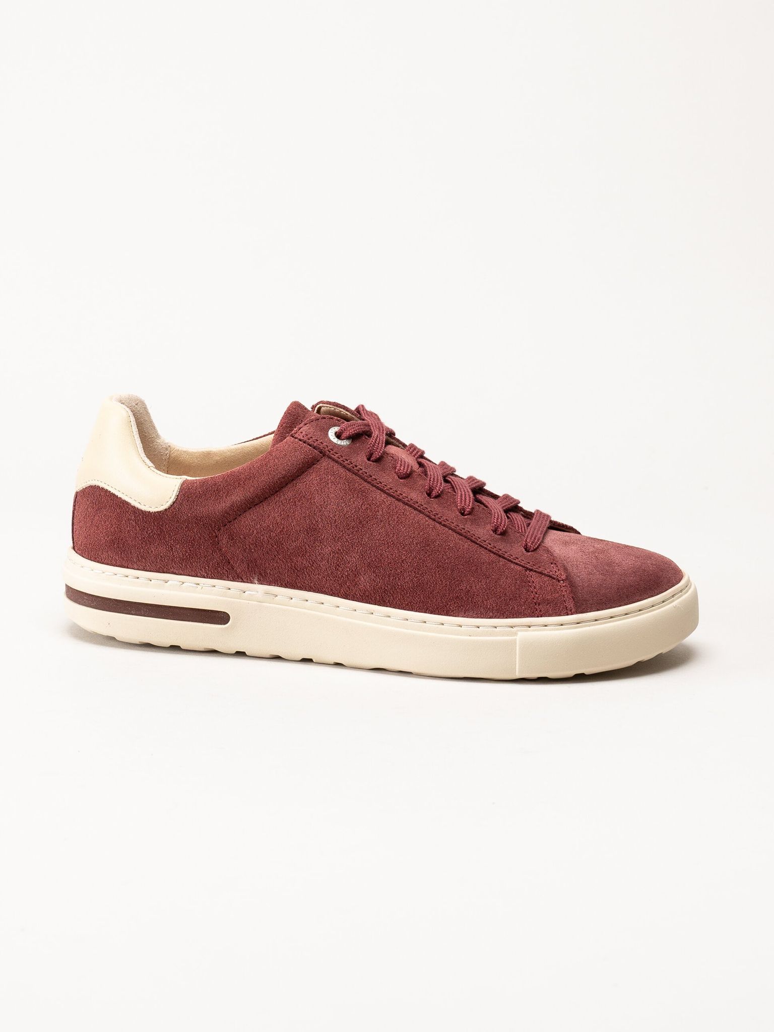 Birkenstock - Arizona Bend Low Suede - Vinröda sneakers i mocka