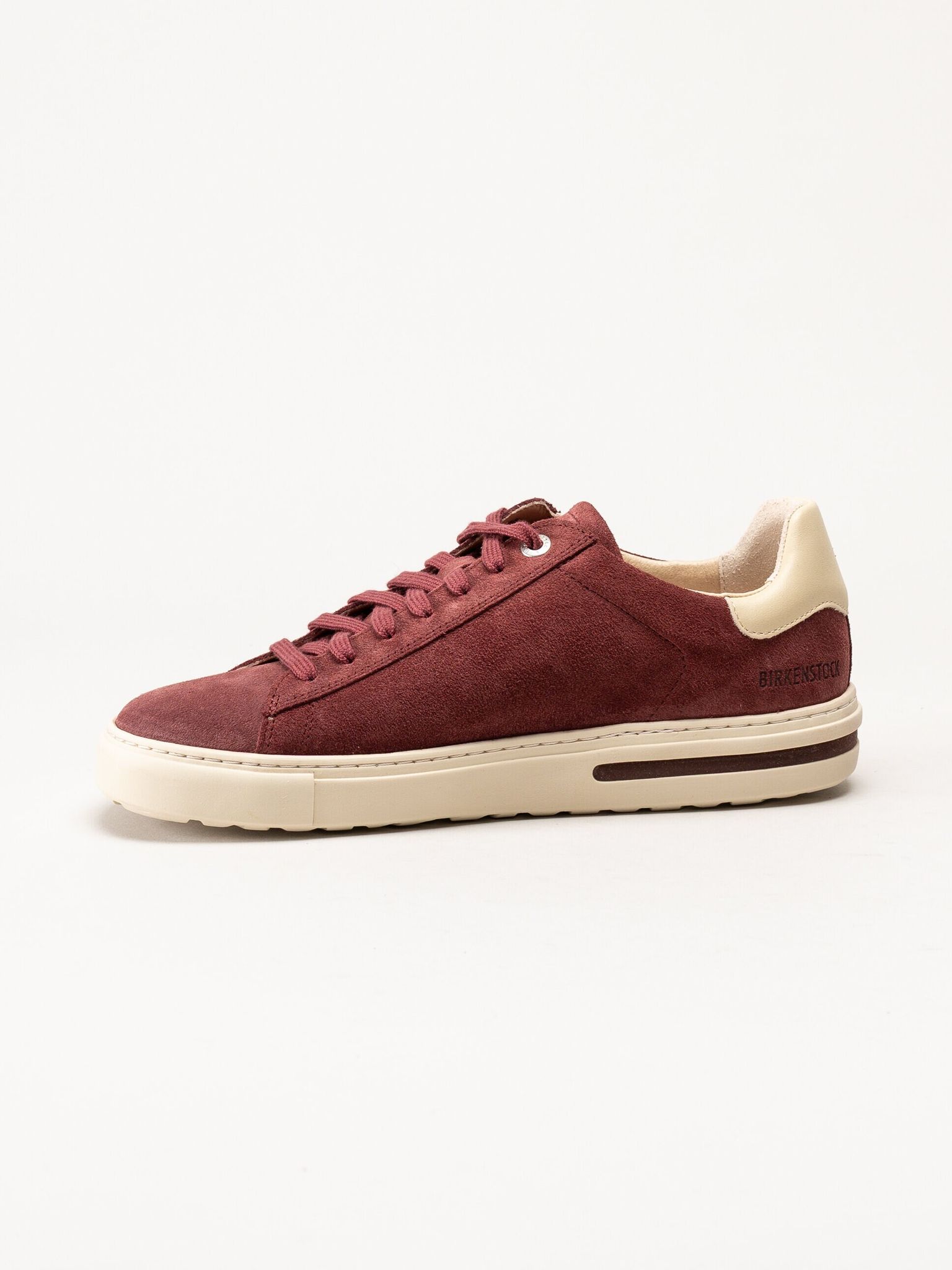 Birkenstock - Arizona Bend Low Suede - Vinröda sneakers i mocka