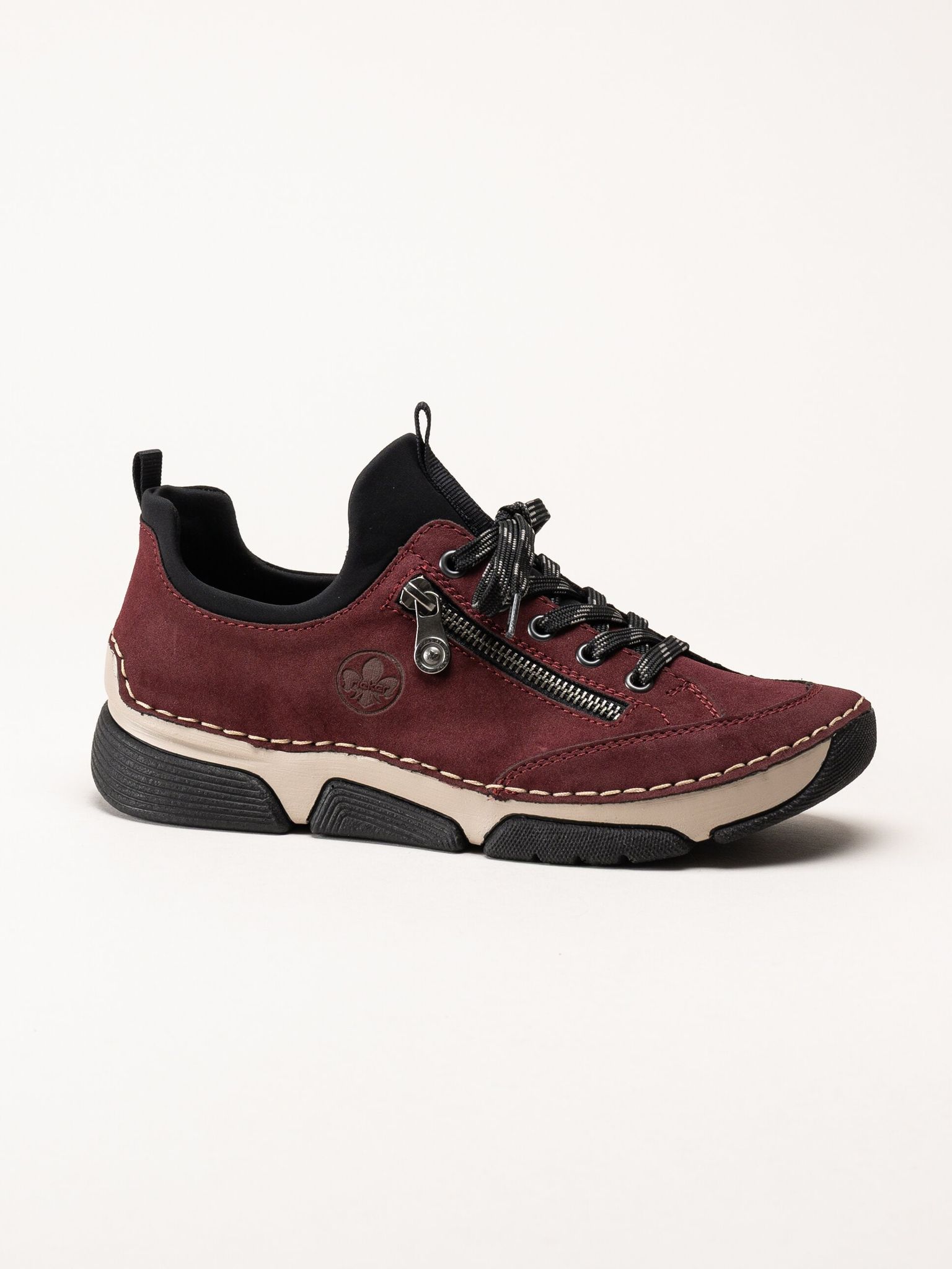Rieker - Vinröda promenadsneakers