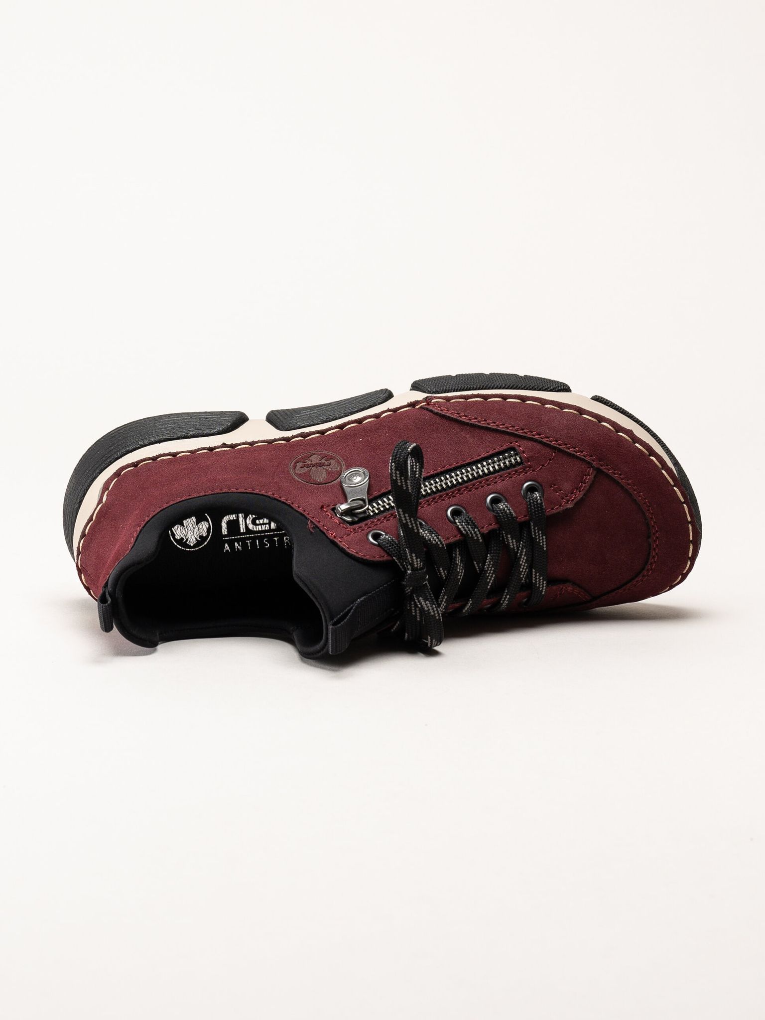 Rieker - Vinröda promenadsneakers