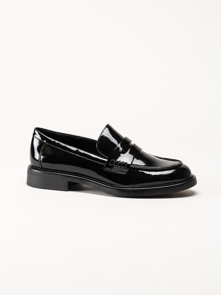 Marco Tozzi - Svarta loafers i syntetlack