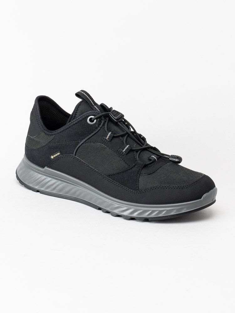 Ecco - Exostride W Low Gtx - Svarta promenadskor med GoreTex
