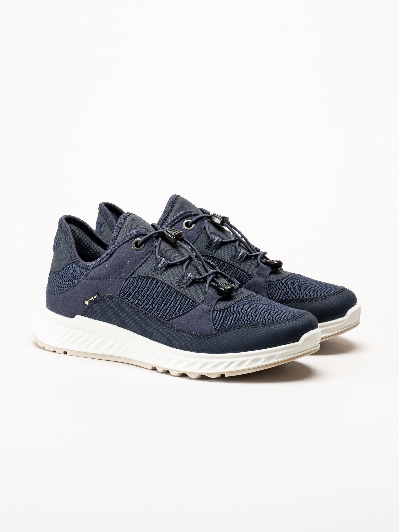 Ecco - Exostride W Low Gtx - Mörkblå sneakers i mesh