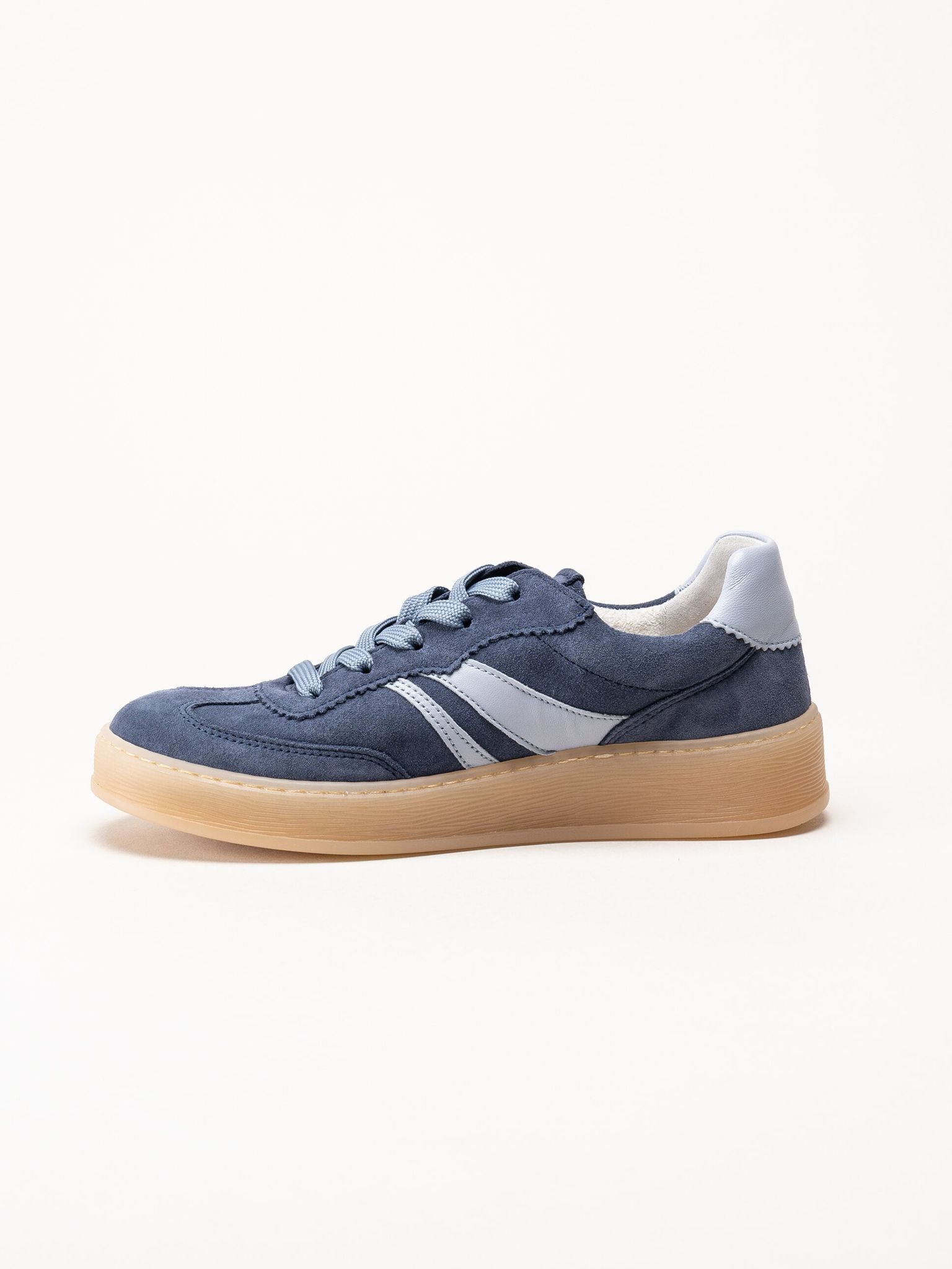 Gabor - Blå sneakers i mocka