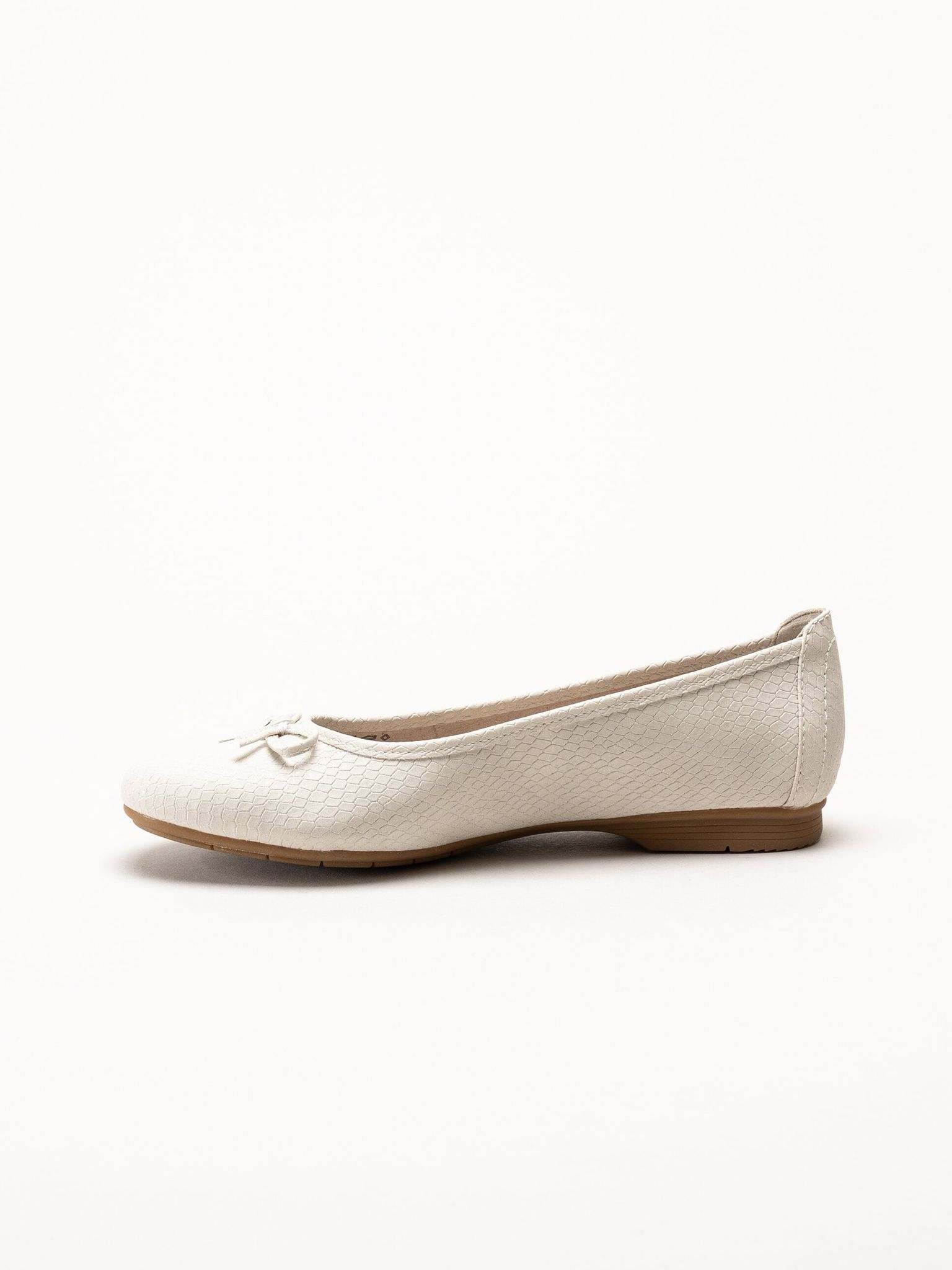 Jana - Offwhite reptilmönstrad ballerinasko