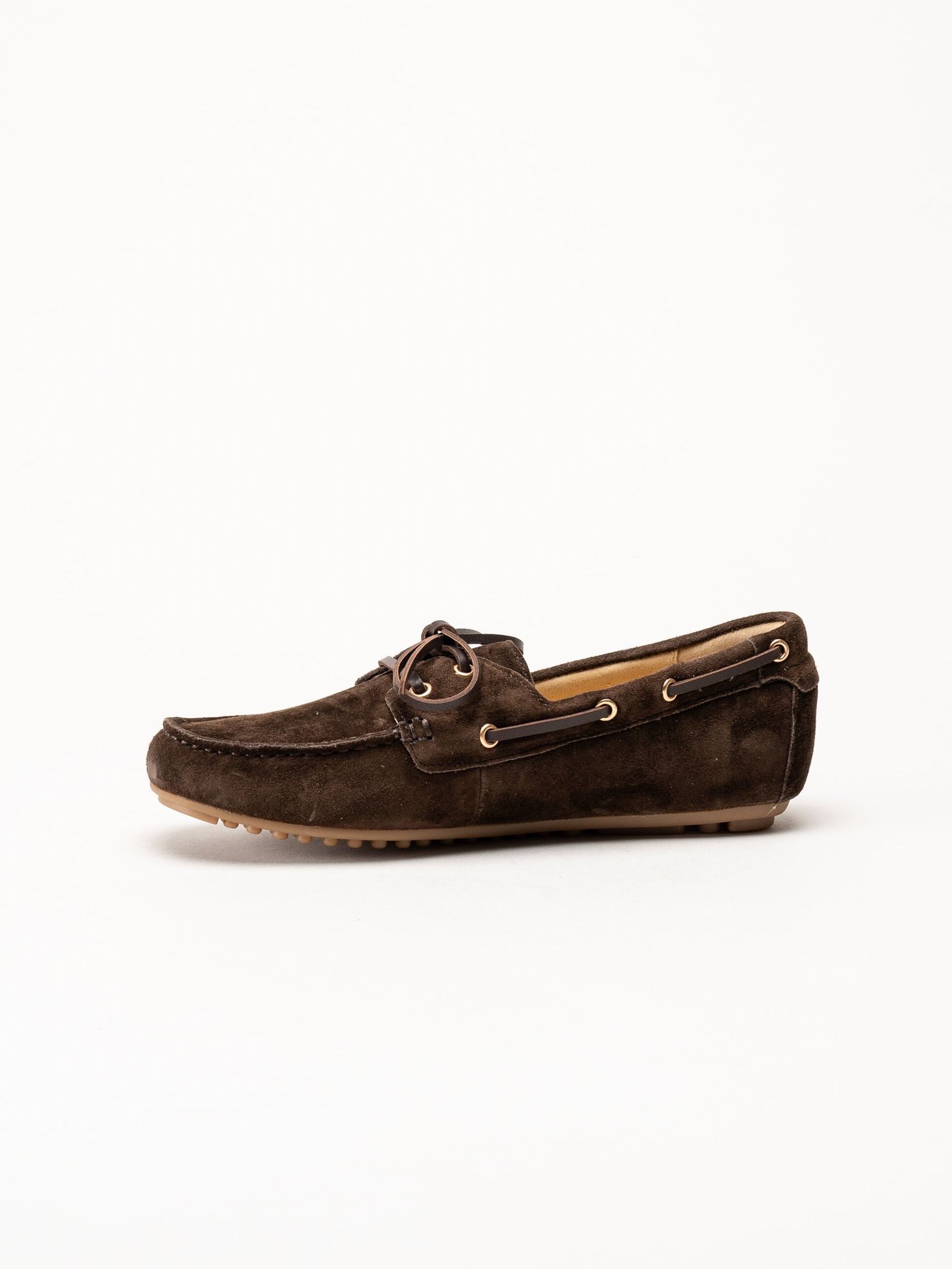 Novita - Palmi Sail - Mörkbruna loafers i mocka