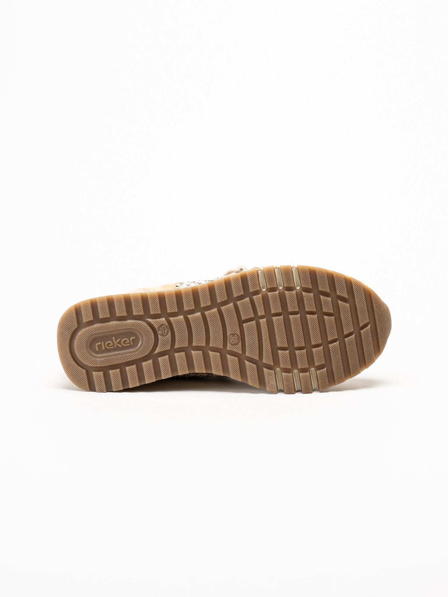 Rieker - Beige sneakers i mocka