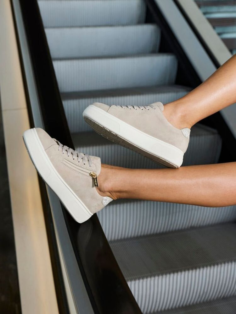 Rieker - Beige sneakers i nubuck