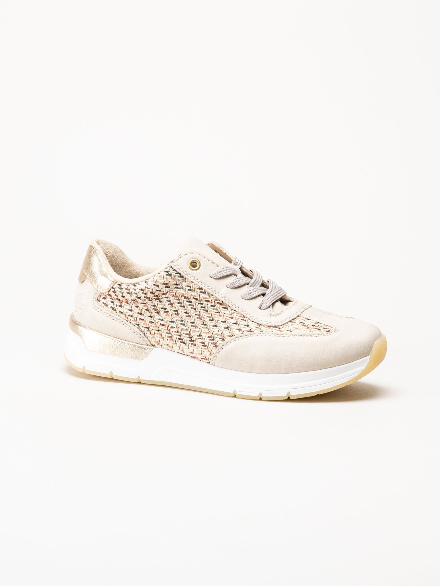 Rieker - Beige sneakers i textil