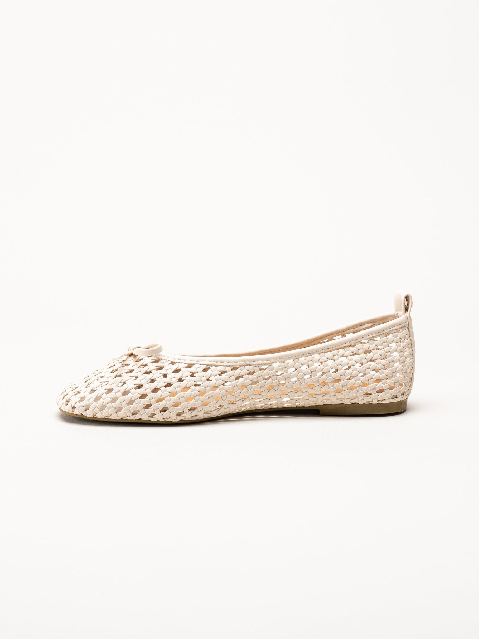 Duffy - Beige flätad ballerinaskor