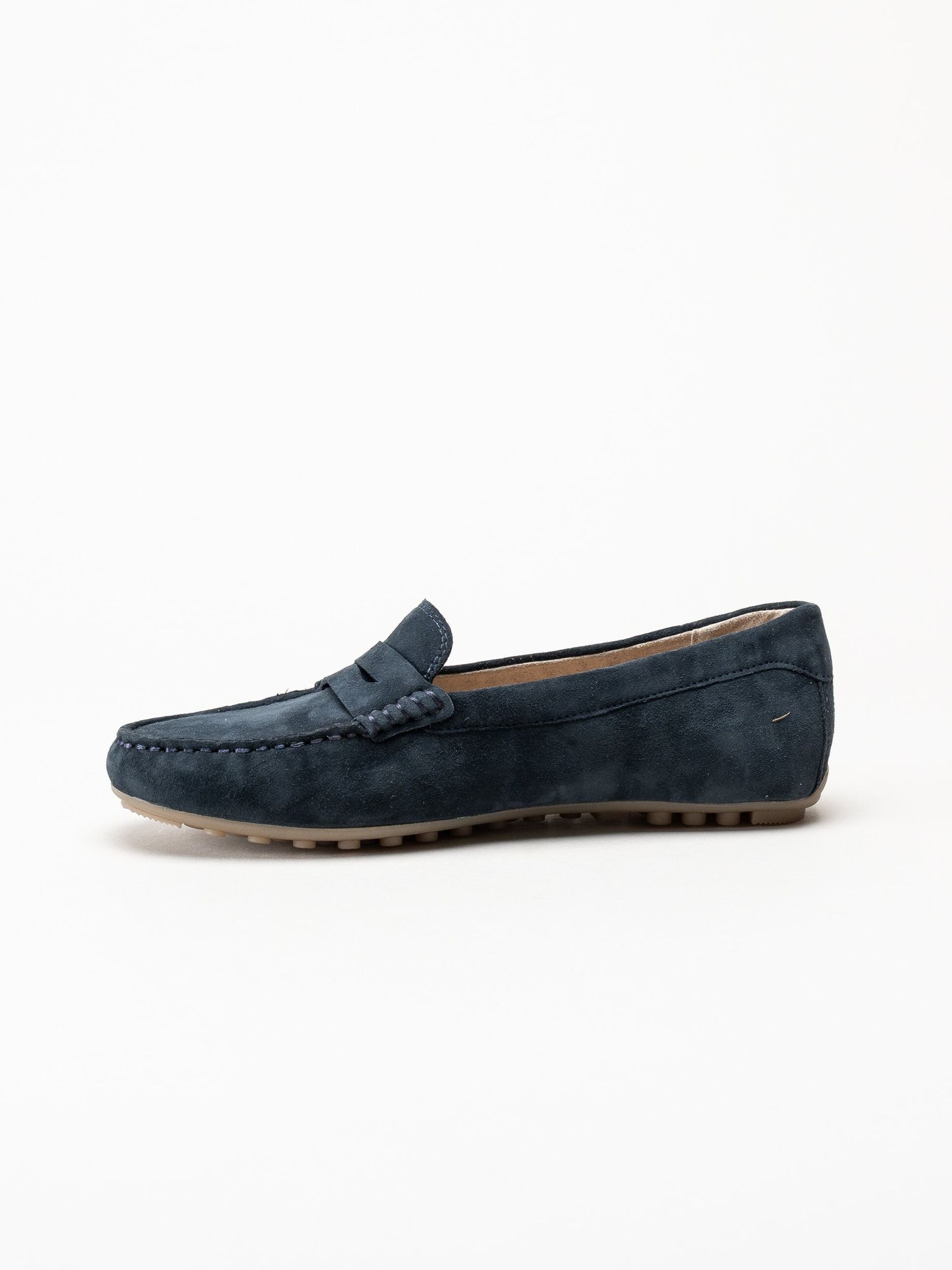 Caprice - Mörkblå loafers i mocka