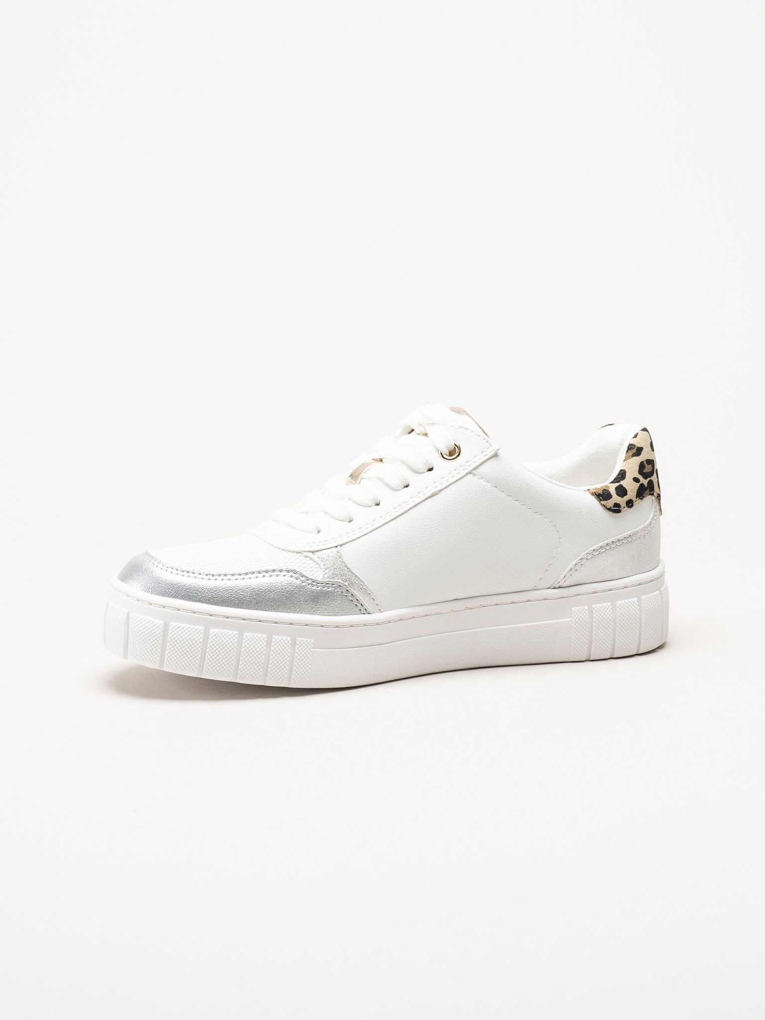 Marco Tozzi - Vita sneakers med dragkedja