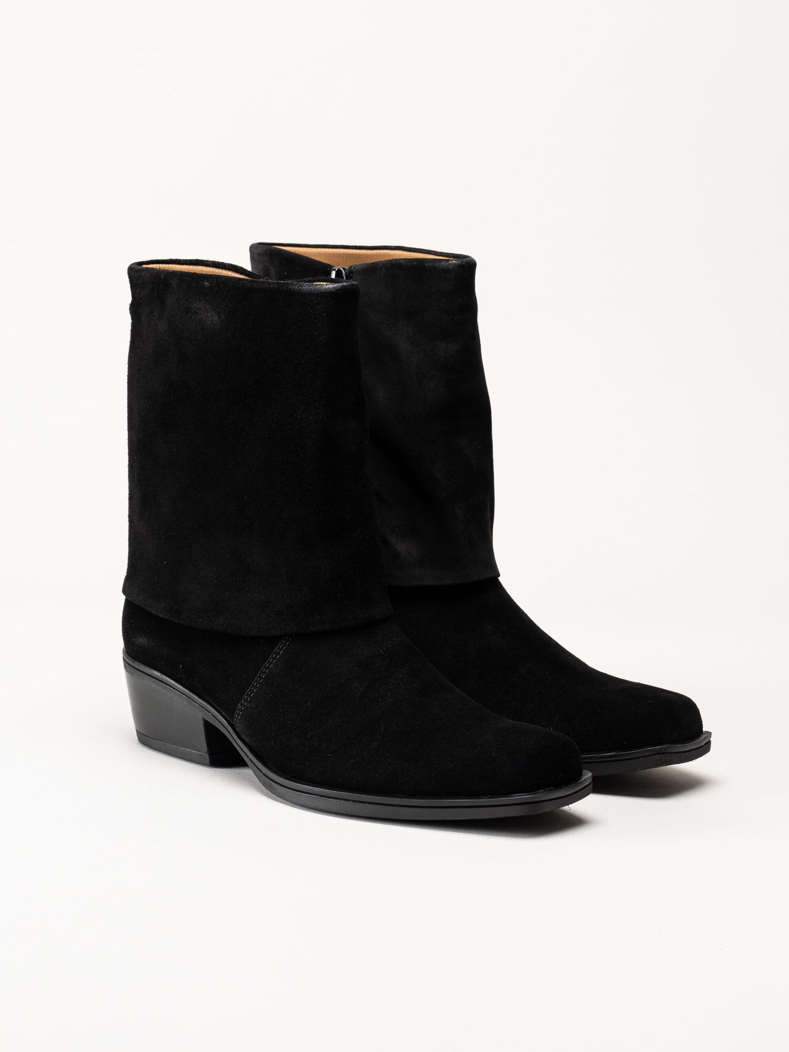 Gabor - Svarta westernboots i mocka