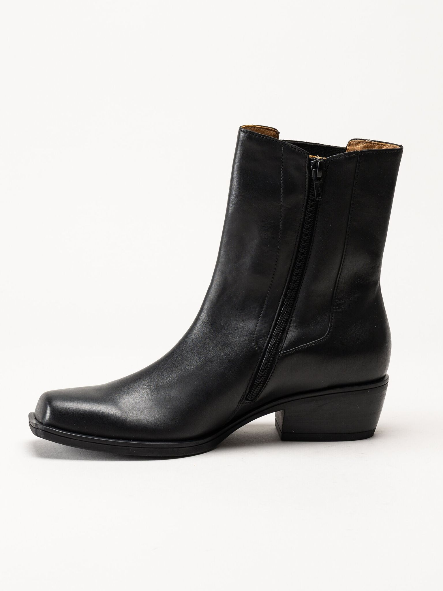 Gabor - Svarta western boots i skinn