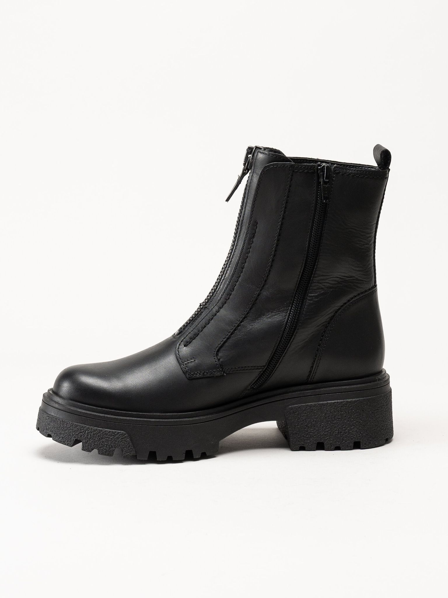 Gabor - Svarta fodrade boots i skinn