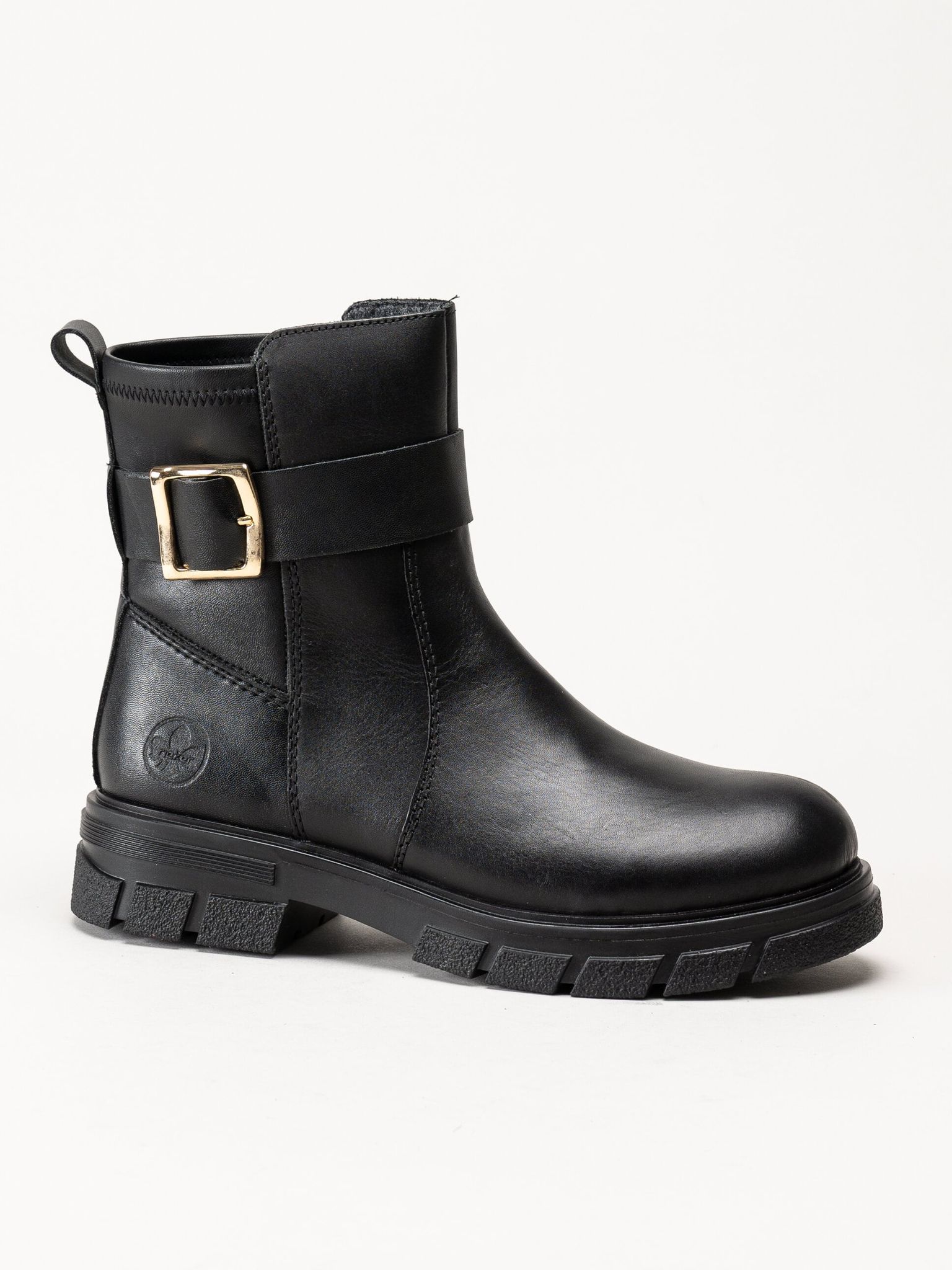 Rieker - Svarta boots i skinn