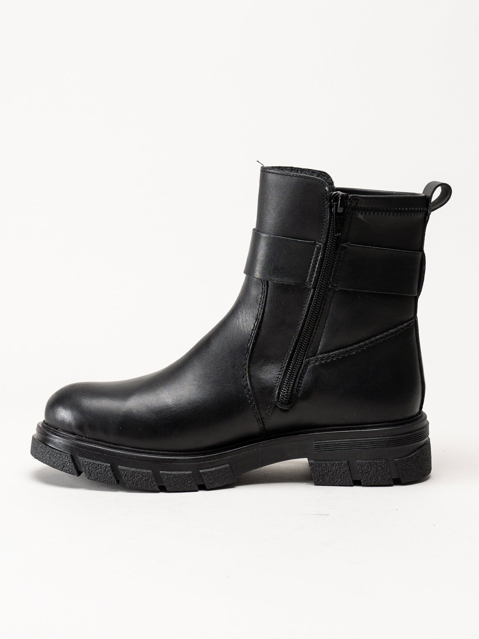 Rieker - Svarta boots i skinn