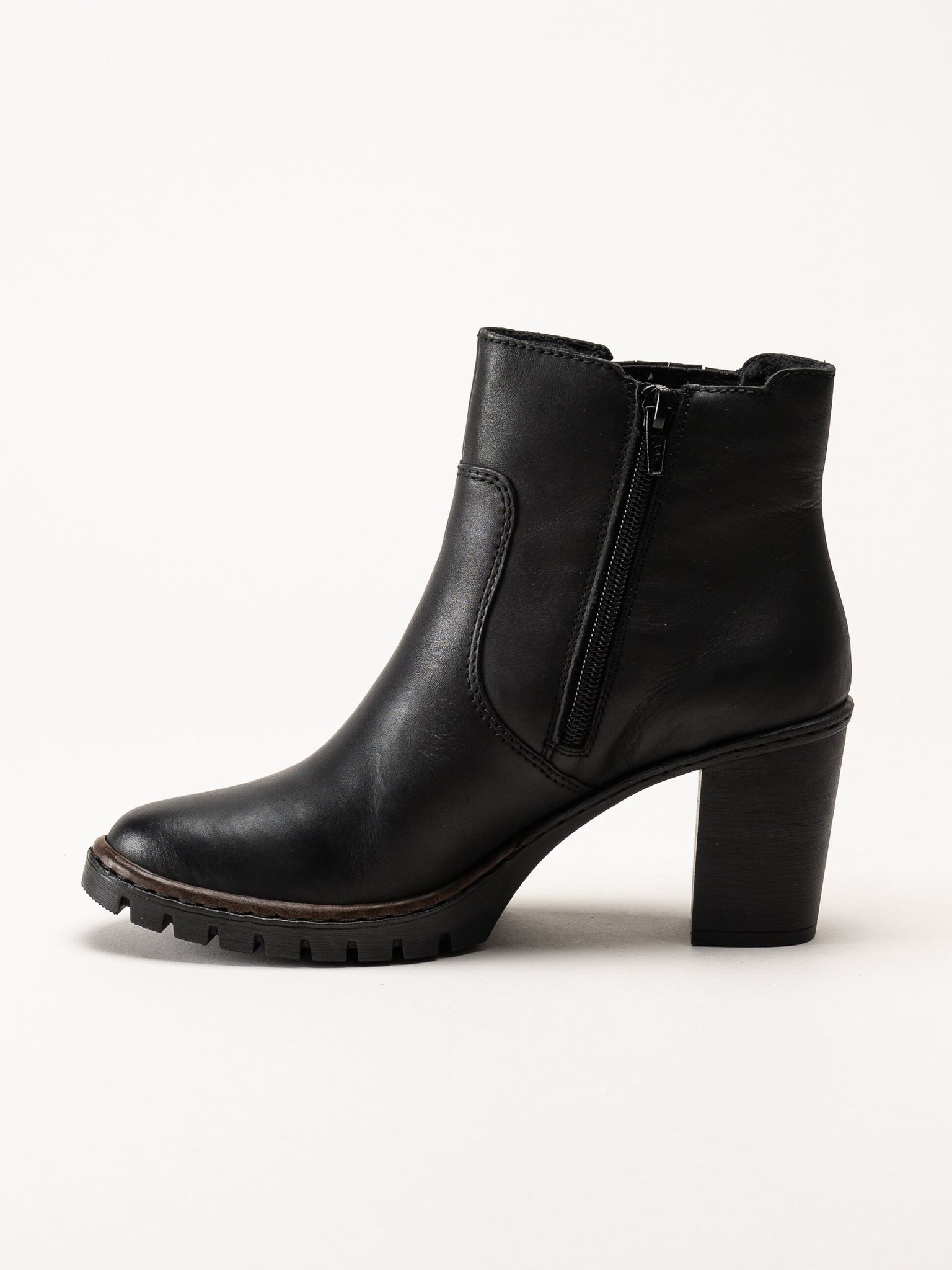 Rieker - Svarta boots i skinn