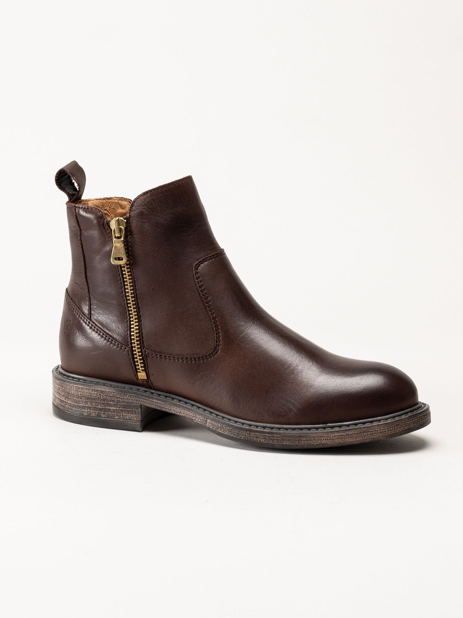 Shoedesign Copenhagen - Claudia - Mörkbruna boots i skinn