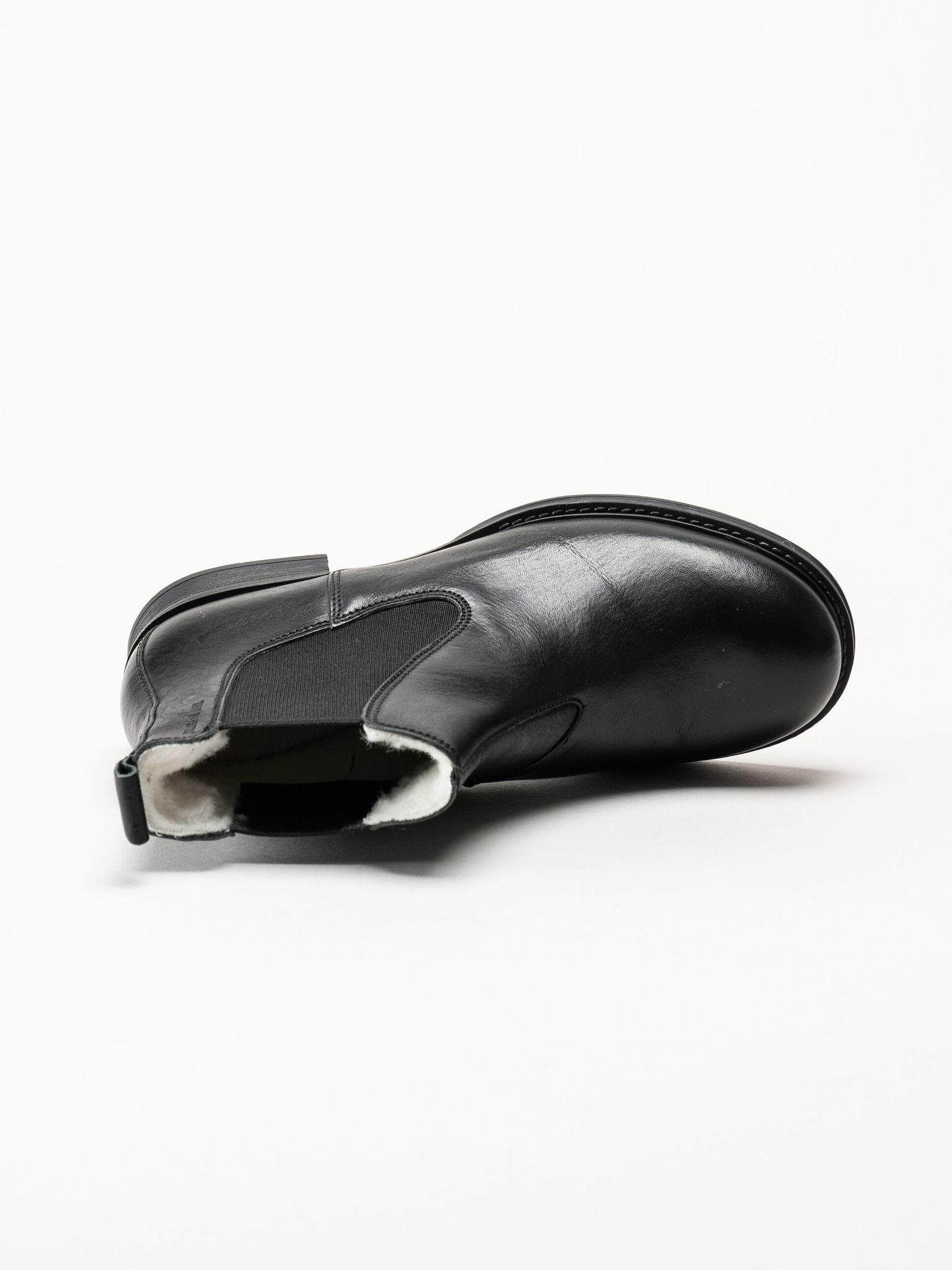 Ten Points - Pandora - Svarta chelsea boots i skinn
