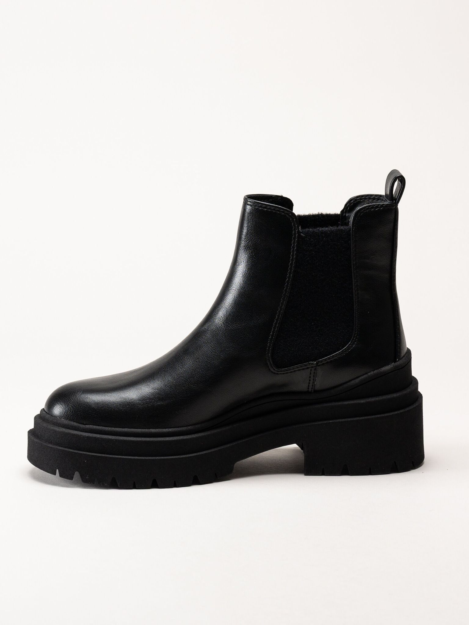 Tamaris - Svarta boots i skinnimitation
