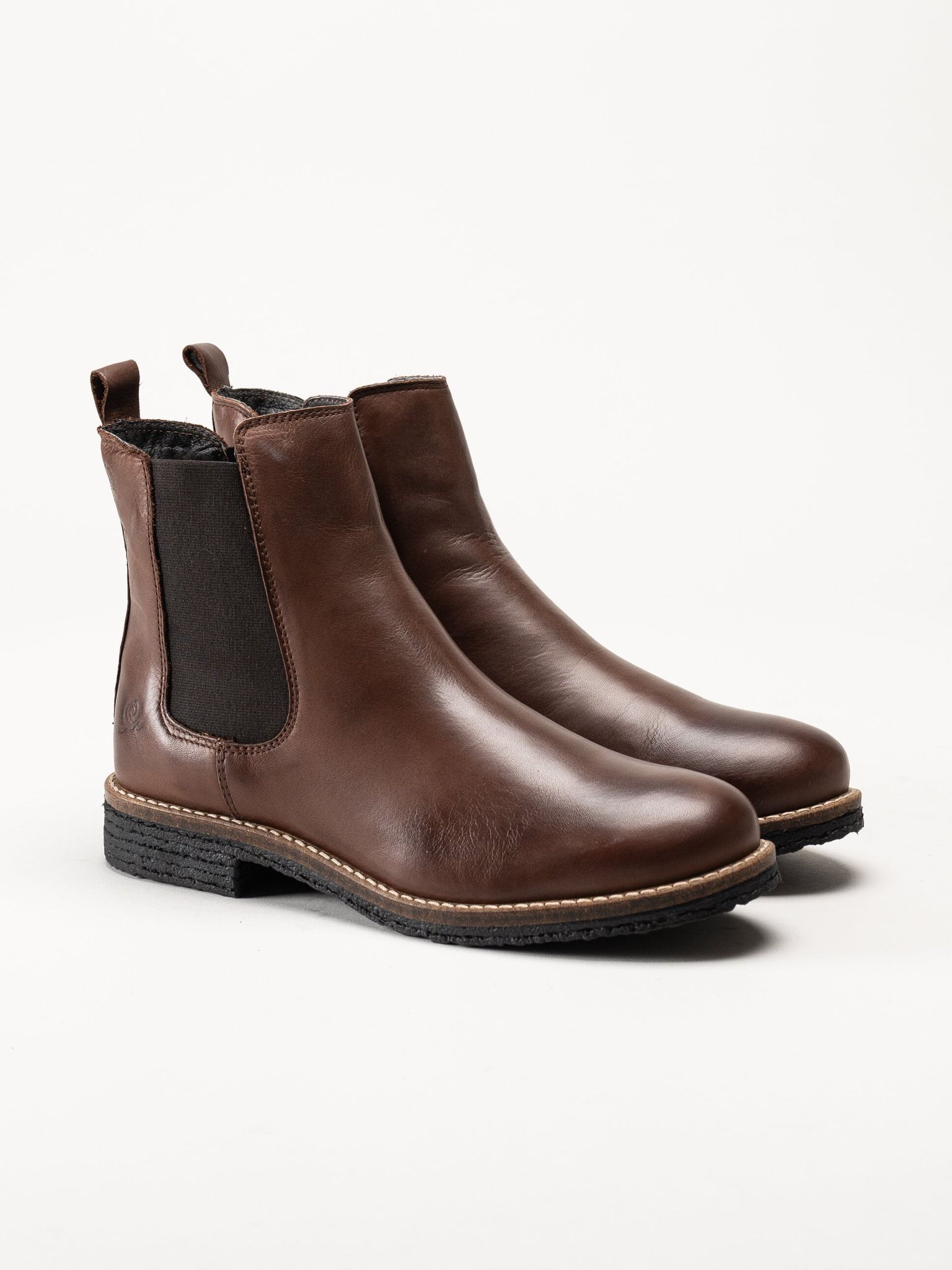 Rosa Negra - Mörkbruna ullfodrade chelsea boots