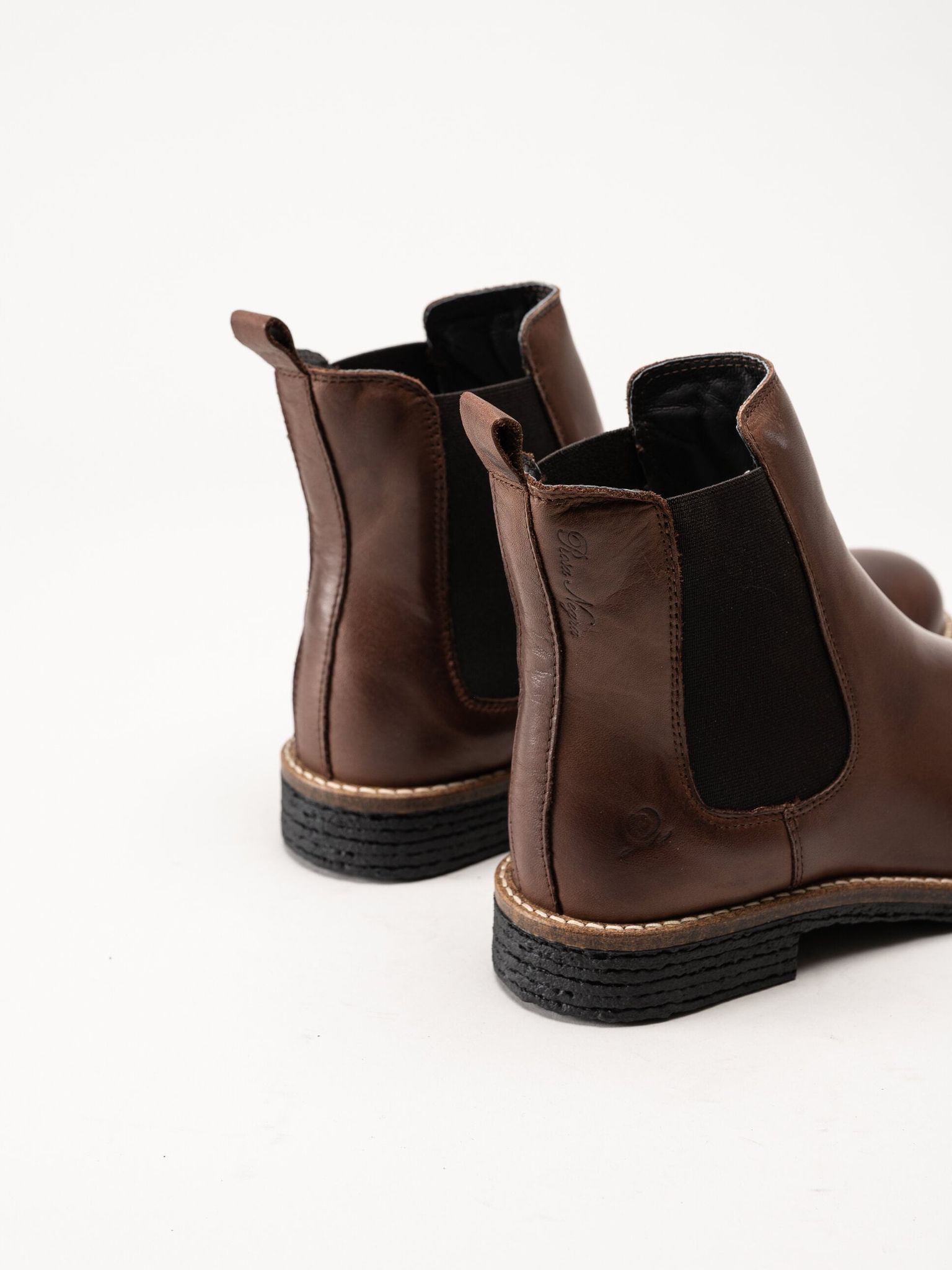 Rosa Negra - Mörkbruna ullfodrade chelsea boots
