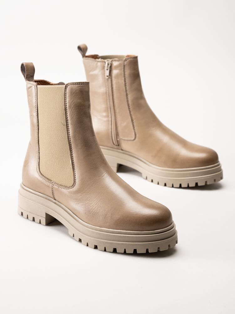 Rosa Negra - Beige boots i skinn