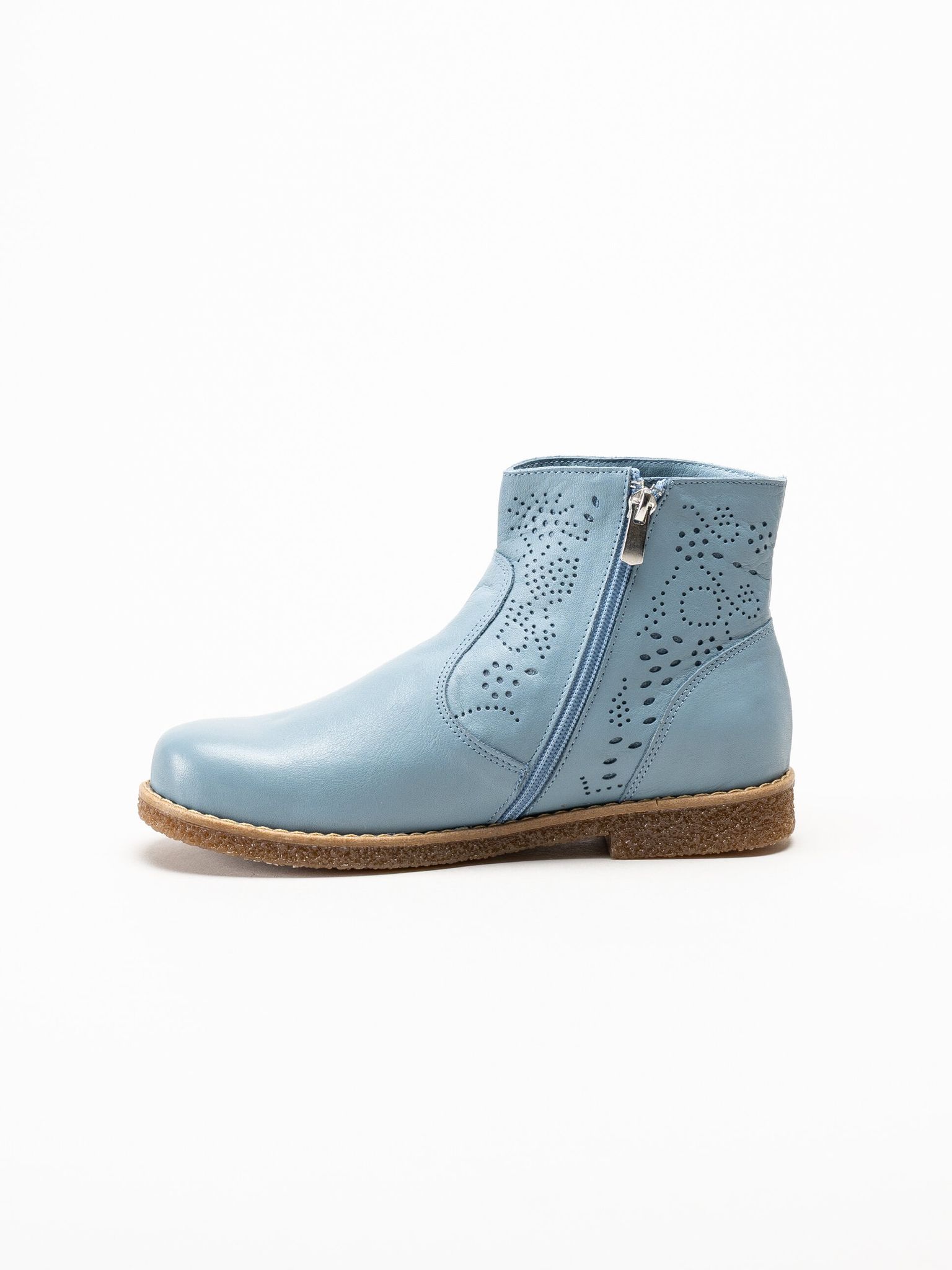 Charlotte of Sweden - Blå boots i skinn