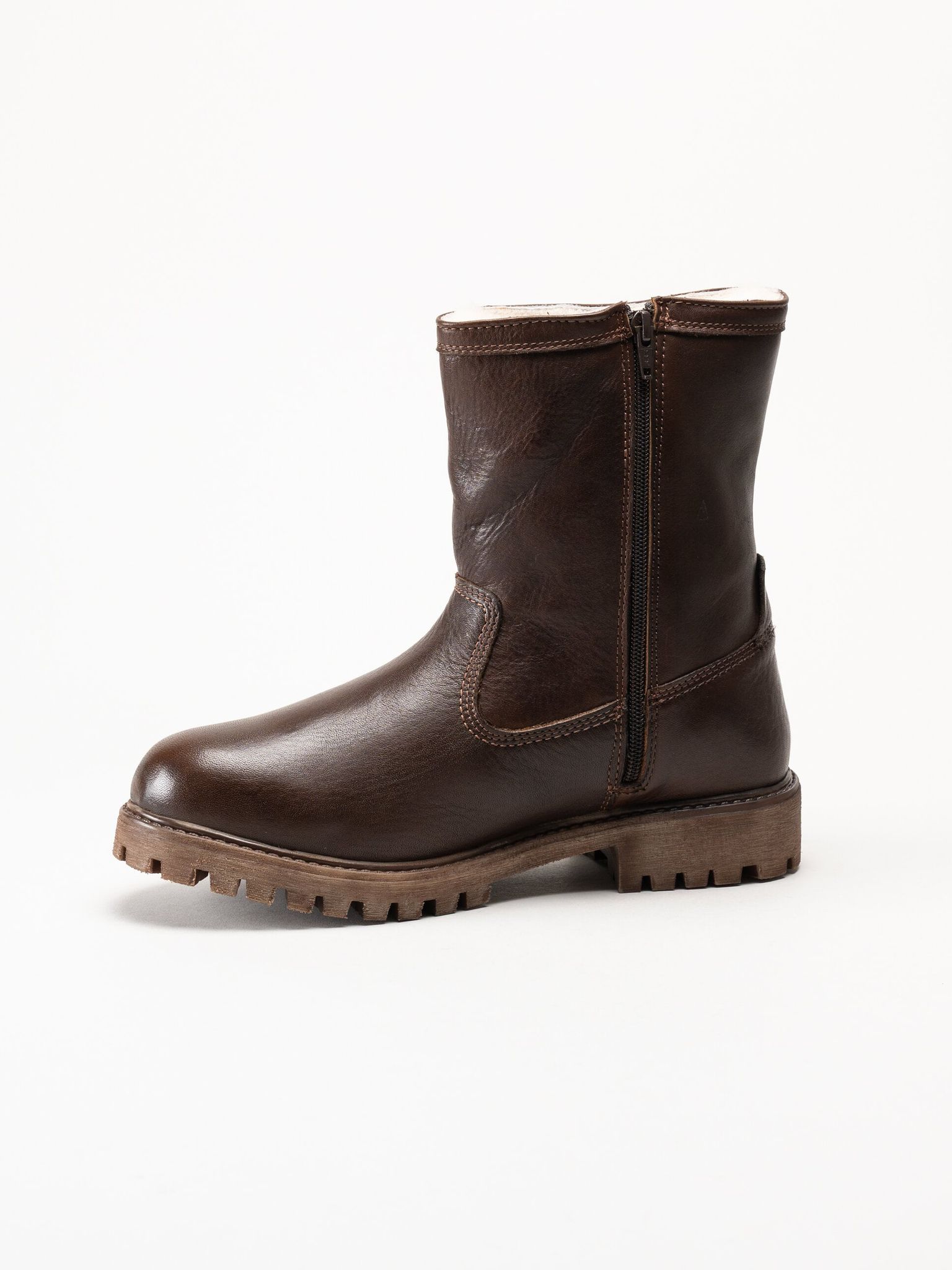 Axelda - Belluno - Bruna fodrade boots i skinn